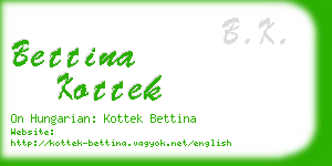 bettina kottek business card